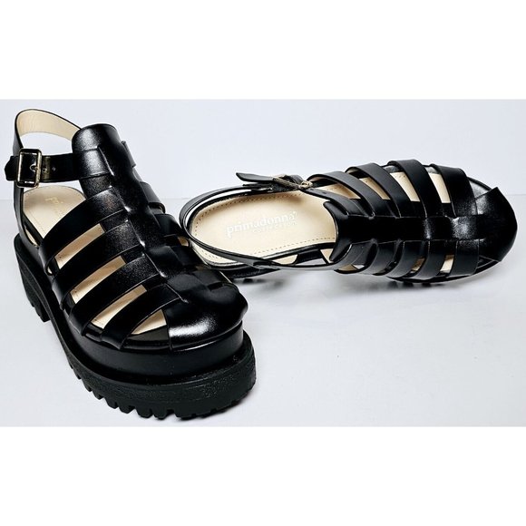 PRIMADONNA COLLECTION WOMEN SANDAL PLATFORM STRAPS EURO SIZE BLACK 00134 ECP - Picture 9 of 12